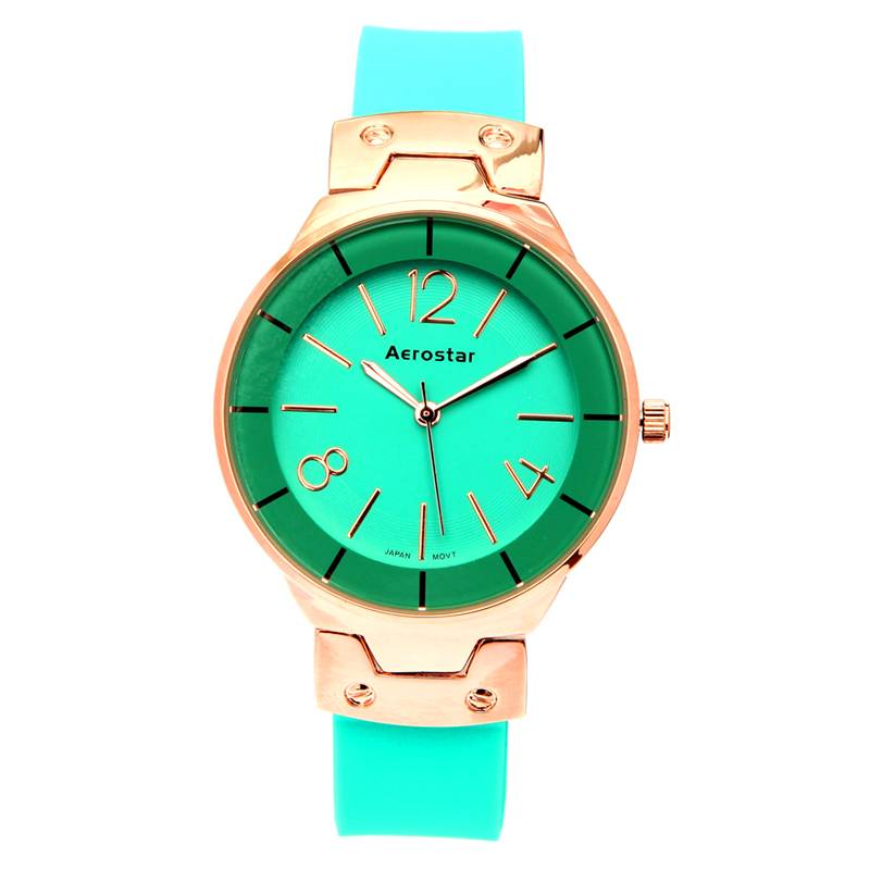 AEROSTAR - Reloj Mujer Metal Verde 