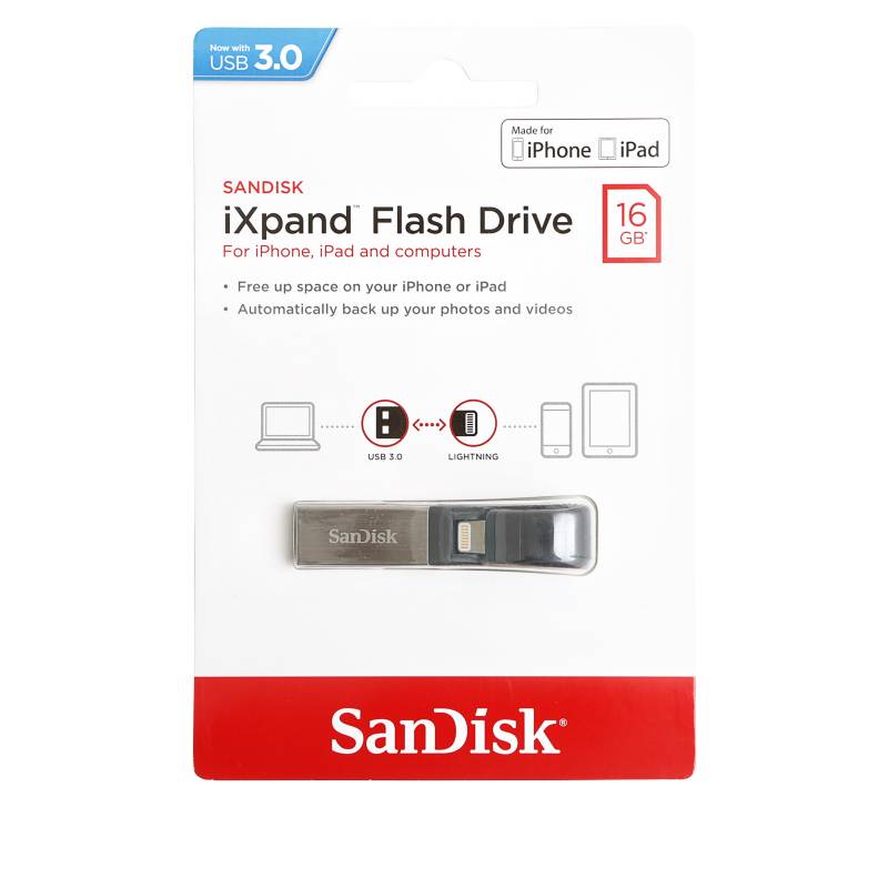 SANDISK - Usb 16gb Ixpand Flash Drive For Iphone, Ipad