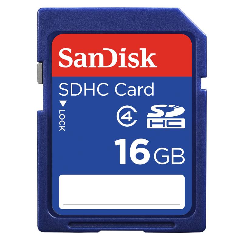SANDISK - Tarjeta de Memoria SD 16GB