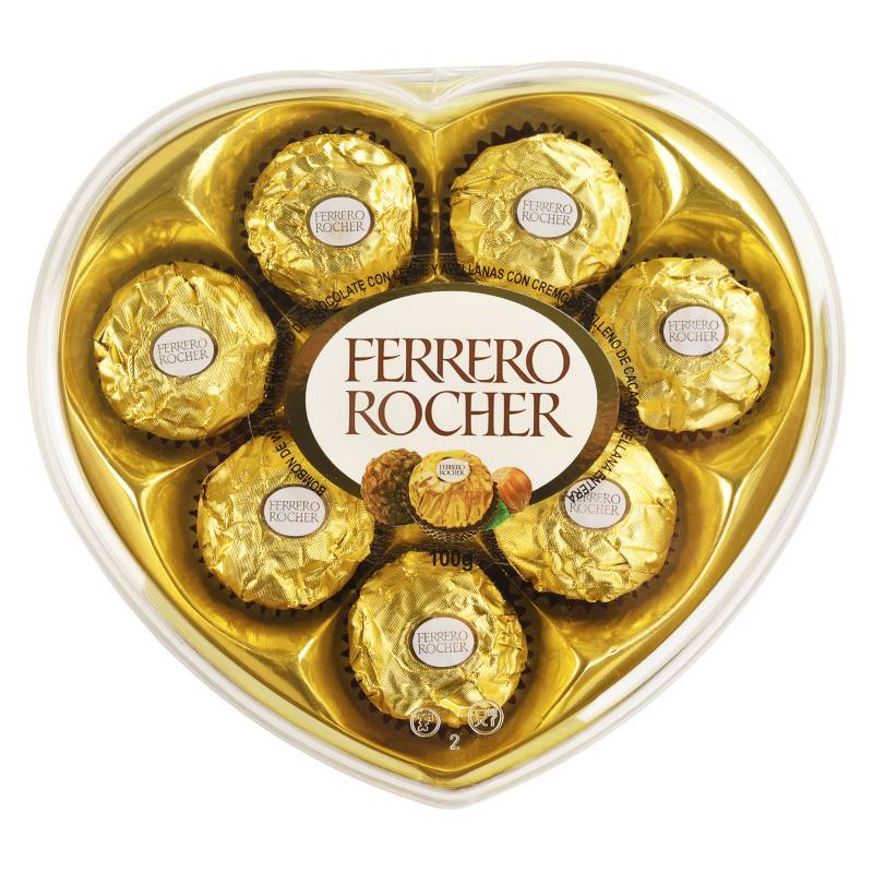 FERRERO - Caja de chocolate corazón T8
