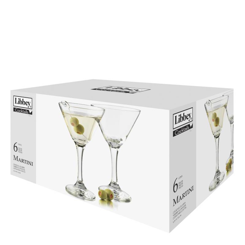 LIBBEY - Set Cockatils Martini de 6 Piezas 274 ml