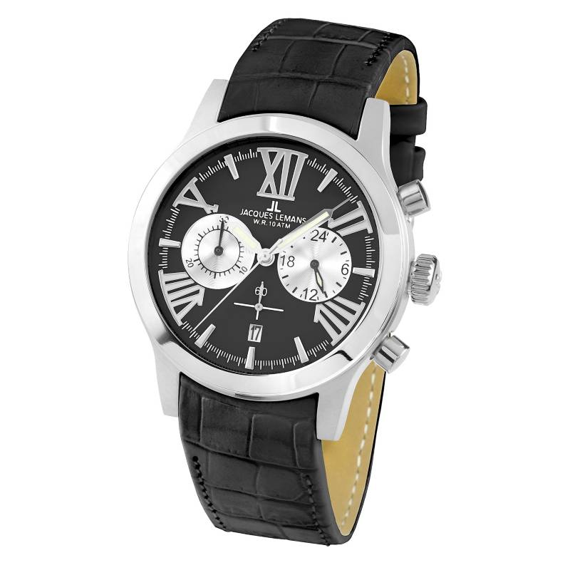 JACQUES LEMANS - Reloj Mujer 1-1809A Negro