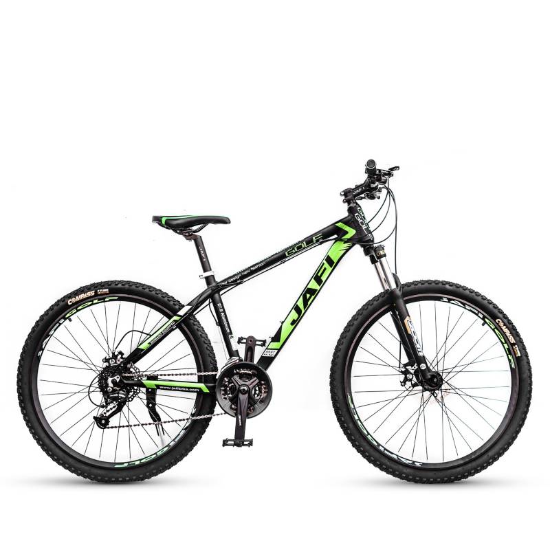 JAFI - Bicicleta Montañera Golf Alum Aro 27.5 Negro Mate Verde
