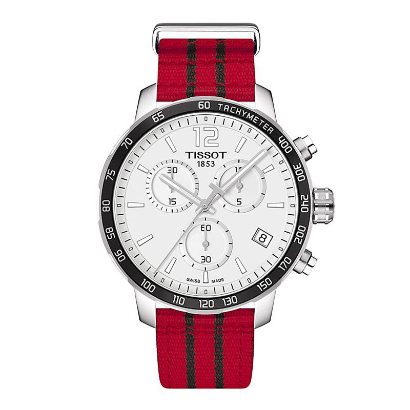 TISSOT - Reloj Hombre Tela Negro/Rojo 