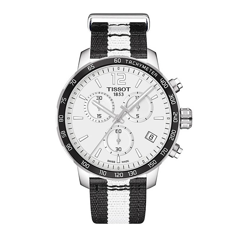TISSOT - Reloj Hombre Tela Negro/Blanco 