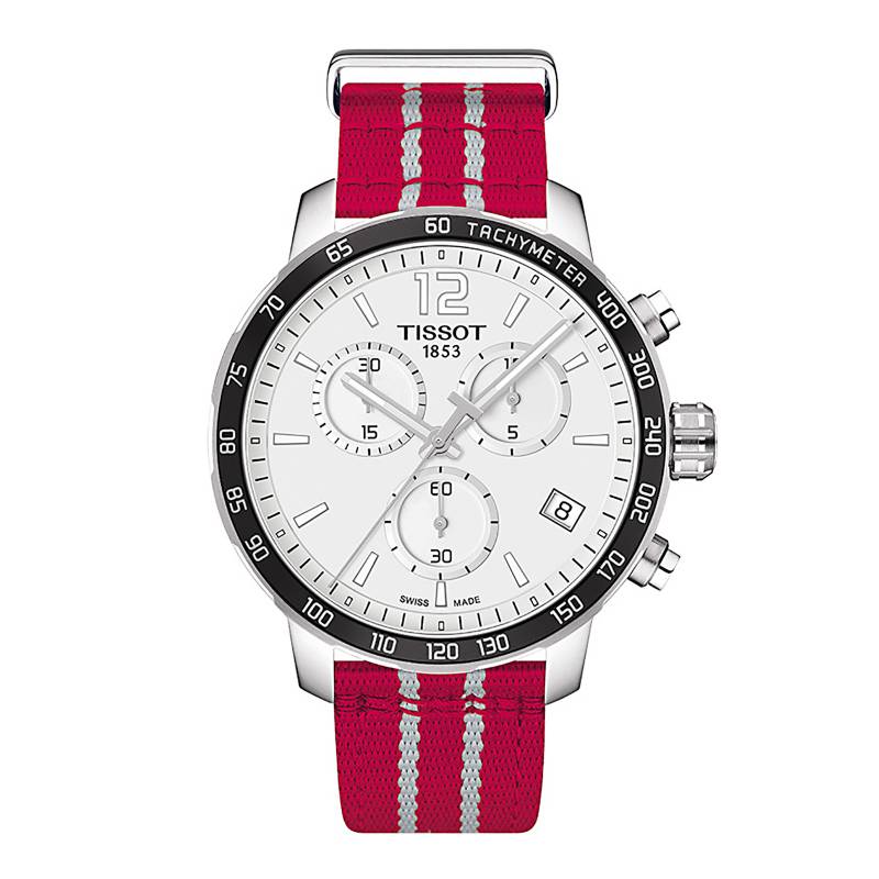 TISSOT - Reloj Hombre Tela Rojo/Gris 