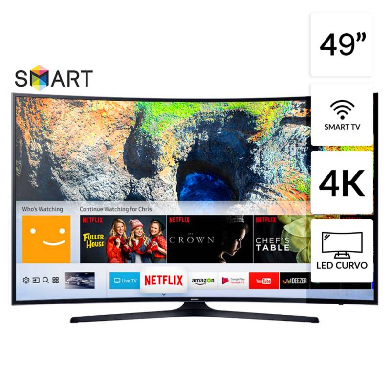 SAMSUNG - Televisor CURVO 49" 4K UHD SMART TV UN49MU6300GXPE
