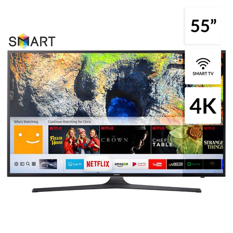 SAMSUNG - Televisor 55" 4K UHD SMART TV UN55MU6100GXPE