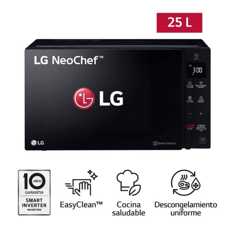 LG - Horno Microondas MS2536GIS 25L con EasyClean LG
