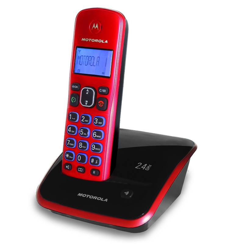 MOTOROLA - Teléfono AURI3520R 2.4GHZ Rojo