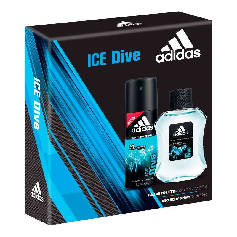 ADIDAS - Estuche Fragancia Hombre Ice Dive EDT 100 ml + Bs 150 ml 