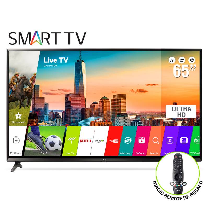 LG - Televisor 65" 4K Ultra HD Smart TV 65UJ6300