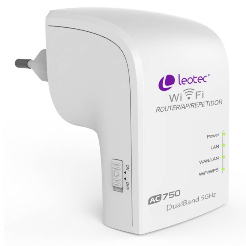 LEOTEC - Repetidor de Punto de Acceso Router Blanco