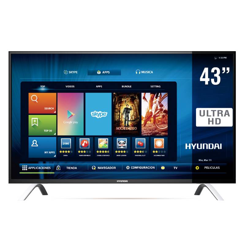 HYUNDAI - Televisor Smart HYLED439i4K 4k Ultra HD 43"