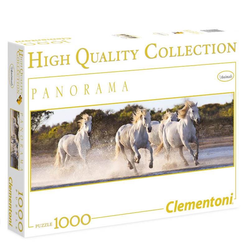CLEMENTONI - Rompecabezas 1000 Pzas: Caballos Blancos