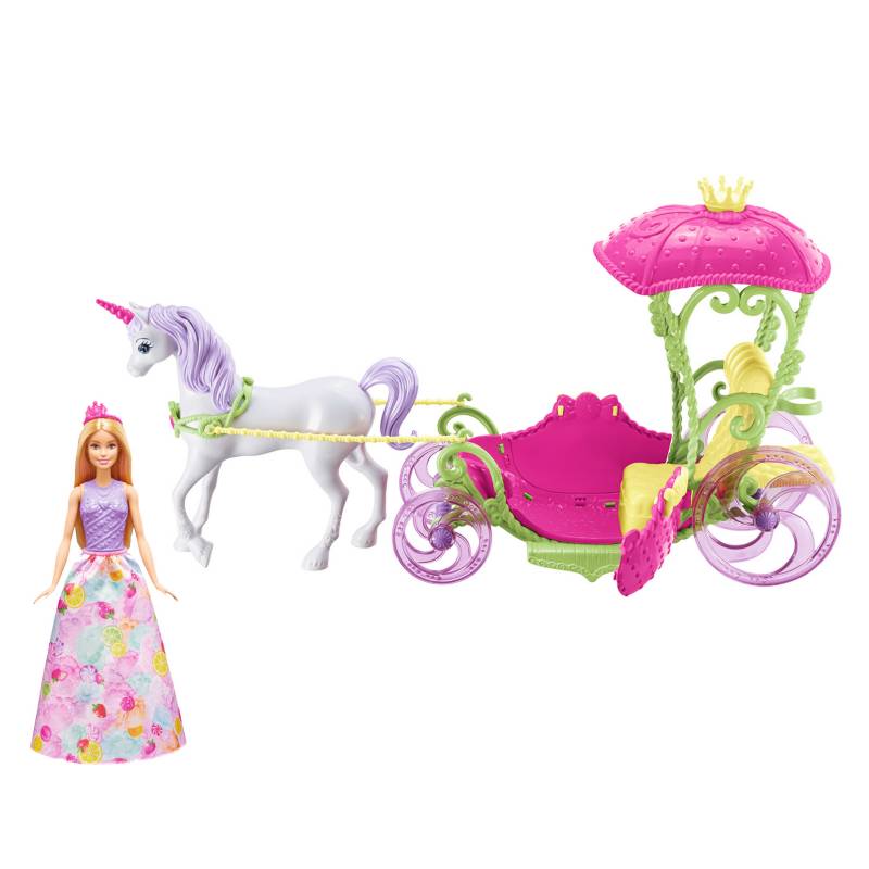 BARBIE - Muñeca y Carruaje de Princesa Dreamtopía