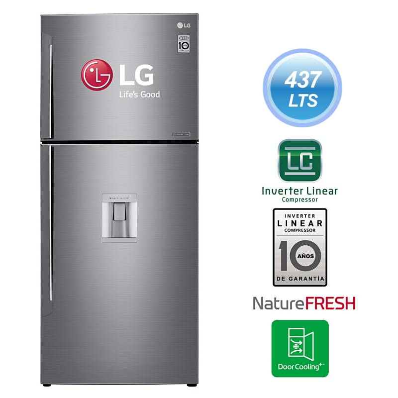 LG - Refrigeradora 437 Lt  LT41WGP Silver
