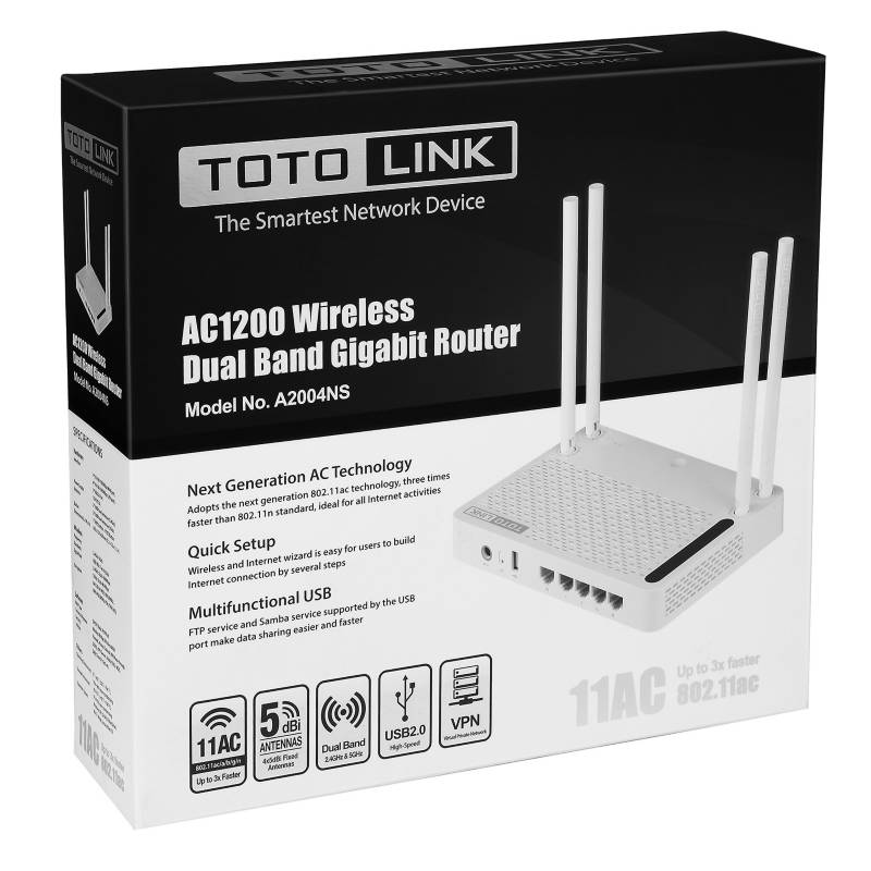 TOTOLINK - Router Inalámbrico A2004NS Blanco