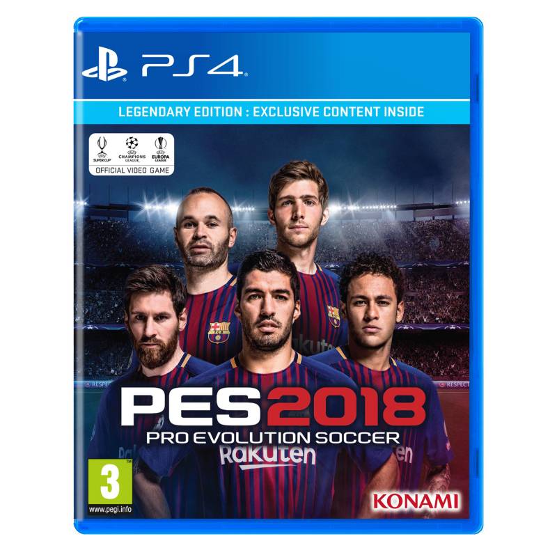 GENERICO - Videojuego PS4 PES 2018 Legendary Edition
