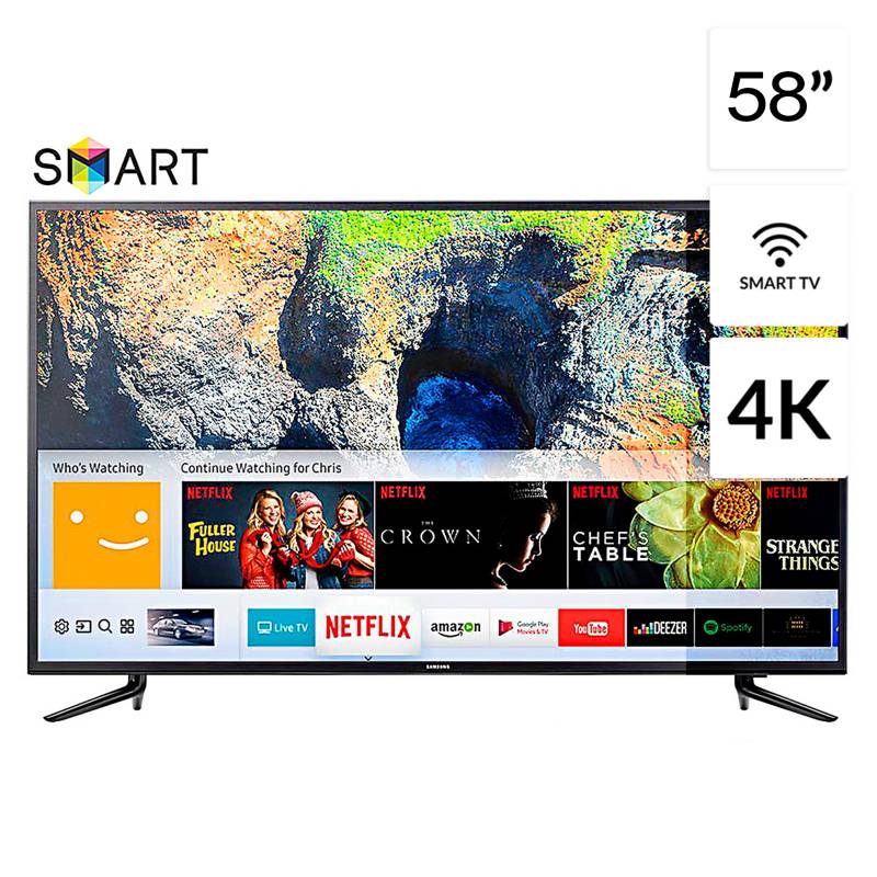 SAMSUNG - Televisor 58" 4K UHD SMART TV UN58MU6120GXPE