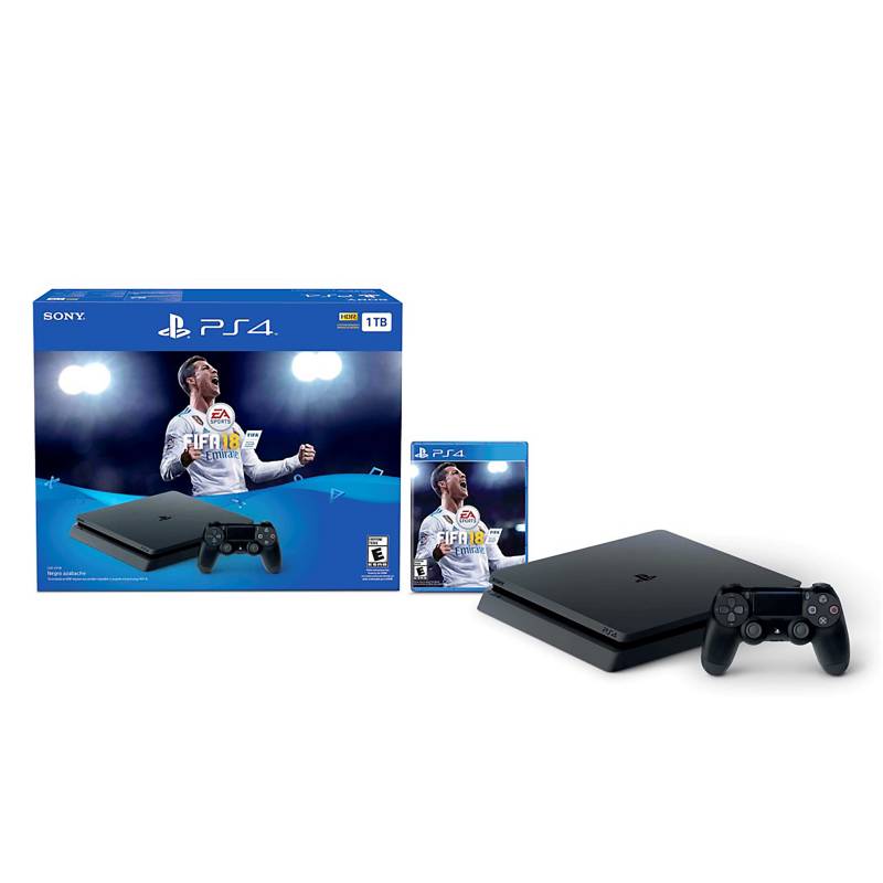 SONY - Consola PS4 1TB Edición Fifa18 Negro