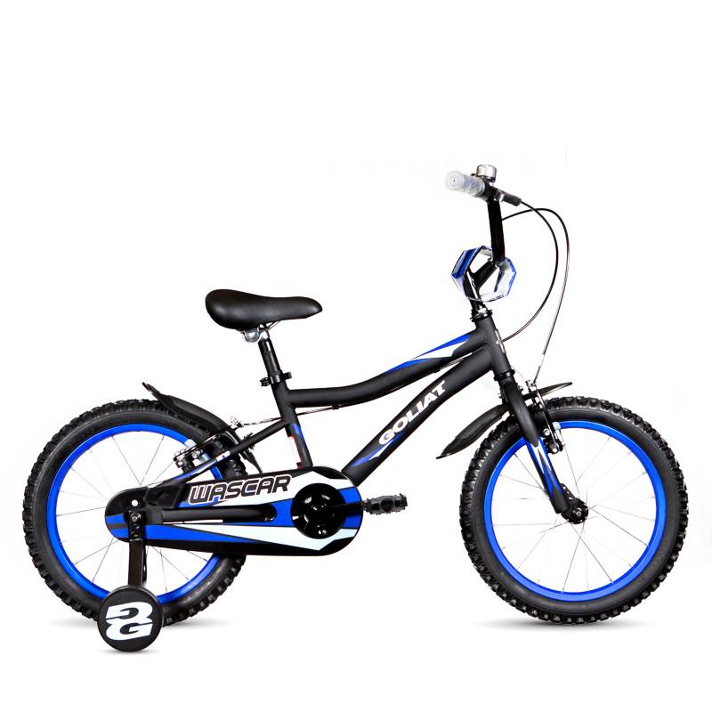 GOLIAT - Bicicleta Infantil Niño Wascar Negro - Aro 16 