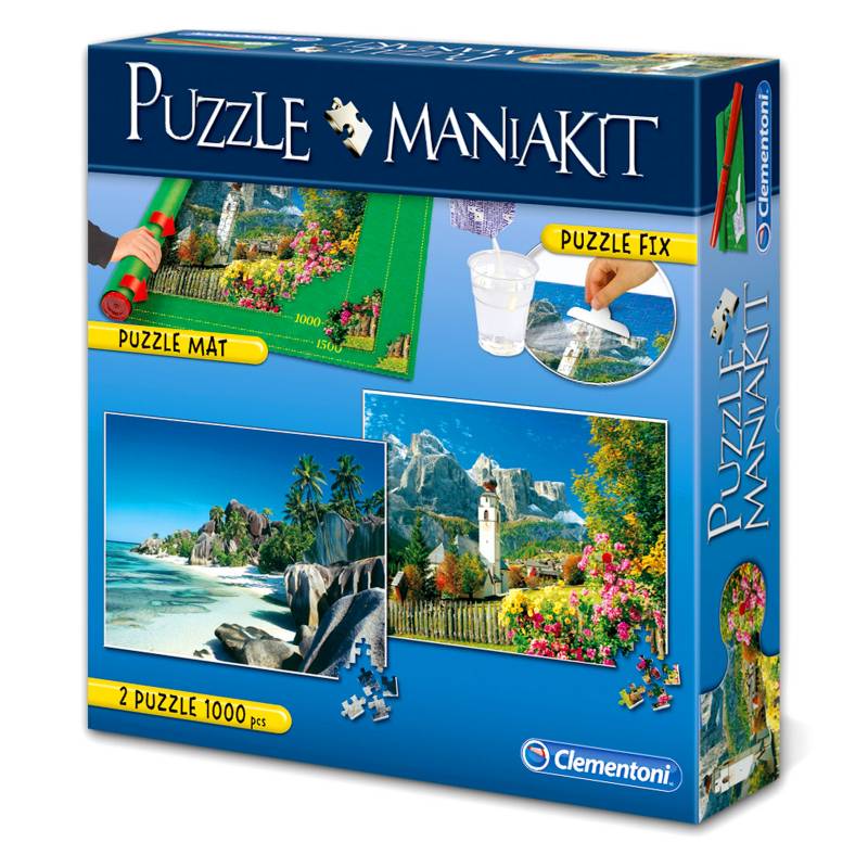 CLEMENTONI - Kit Puzzle Mania: Seychelles & Dolomiti x 1000 Pzas