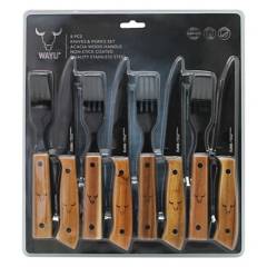 WAYU - Set Cuchillos y Tenedor PRM x 8 Piezas