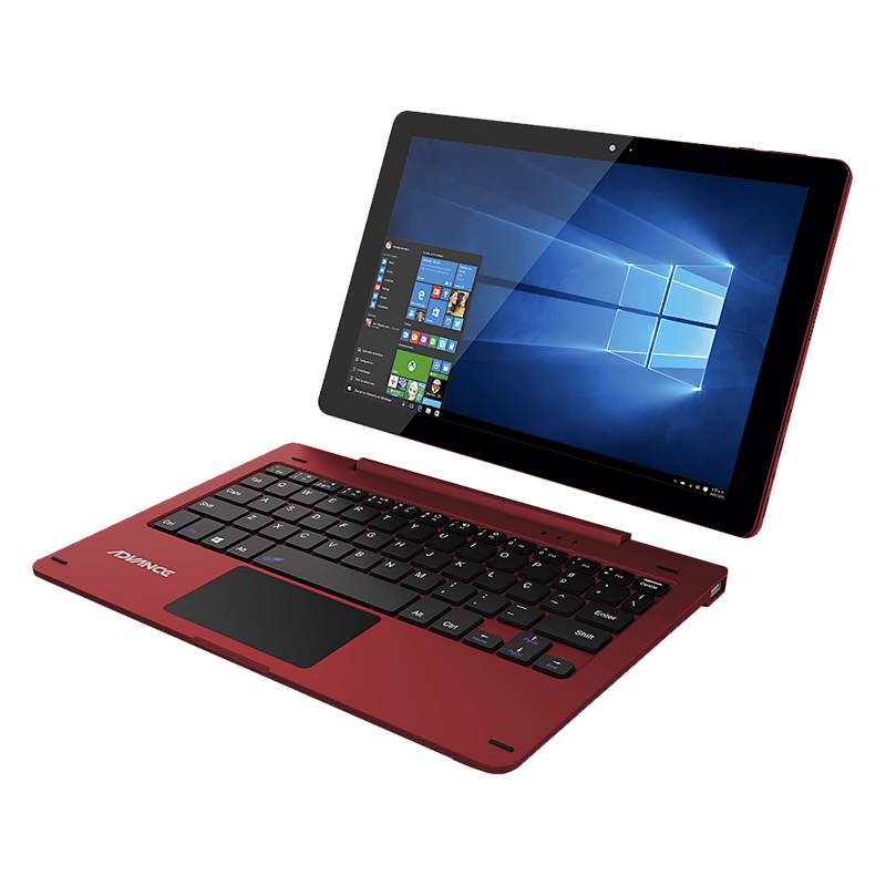 ADVANCE - Notebook 10,1" 2en1 Intel Atom 2GB 32GB Rojo