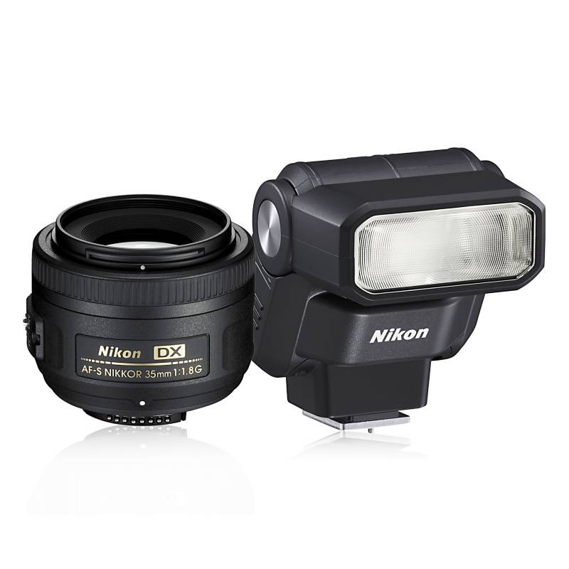 NIKON - Kit Lente y Flash 35mm f/1.8 y Flash SB-300