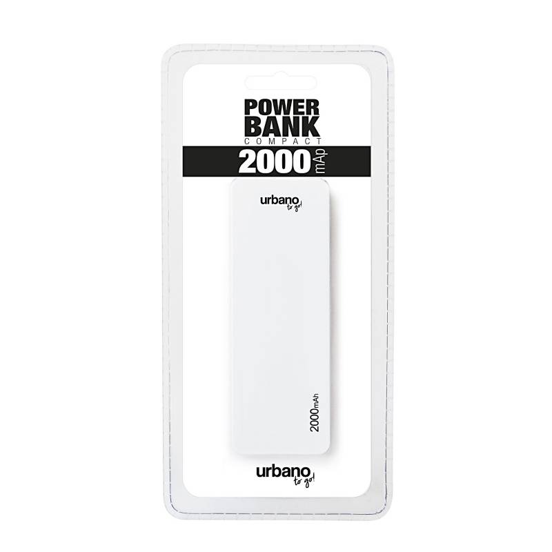 URBANO - Batería Externa Ultra Delgada 2000 mAh Blanco