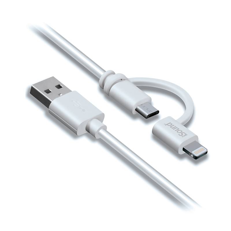ISOUND - Cable 2 en 1 Lightning/Micro USB 