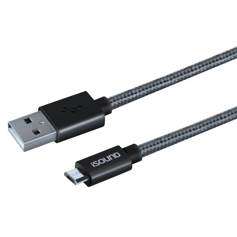 ISOUND - Cable Micro-USB de 3.0 mt Plata