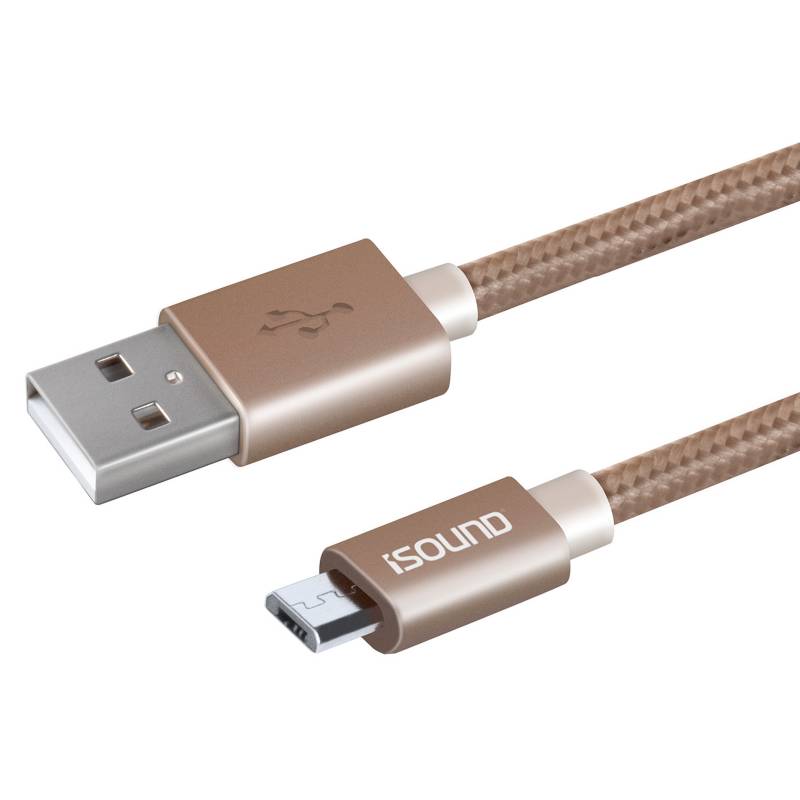 ISOUND - Cable Micro-USB de 3.0 mt Dorado