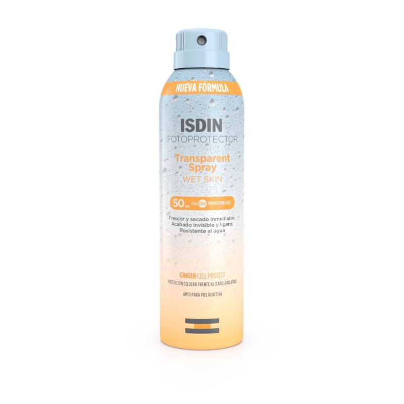 ISDIN - ISDIN Fotoprotector Transparent Spray WET SKIN SPF50 250ML - Bloqueador solar corporal