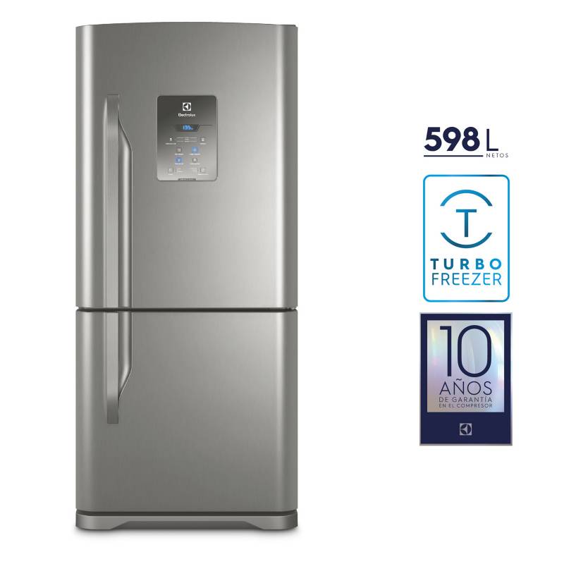 ELECTROLUX - Refrigeradora Bottom Freezer 598 L DB84X Inox