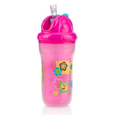 NUBY VASO ANTIGOTEO CAÑITA CLIK IT ANIMALES 270 ML