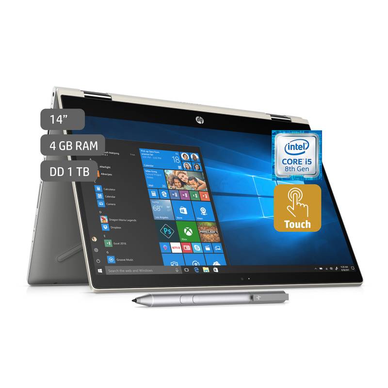 HP - Laptop Pavilion 2en1  14" Core i5 1TB 4GB+16GB Optane - Pantalla Touch Full HD