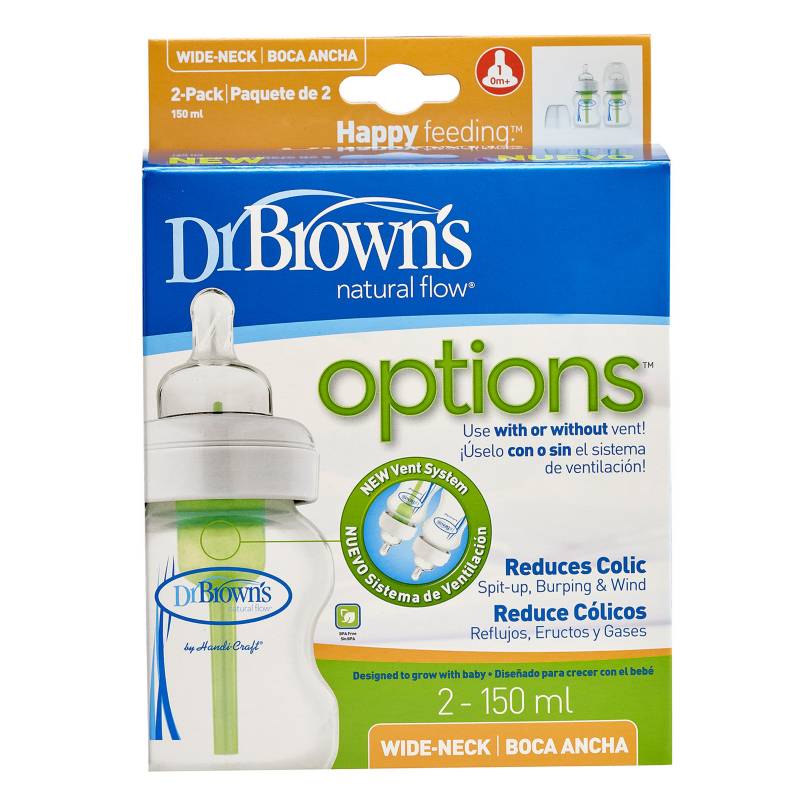 DR BROWNS - Set x 2 Biberones Boca Ancha Options 150 ml