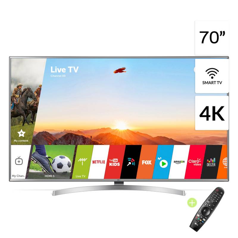 LG - Televisor 70" 4K Ultra HD Smart TV 70UK6550PSA