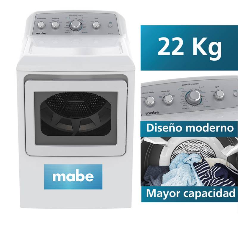 MABE - Secadora a Gas Mabe Blanco 22 Kg
