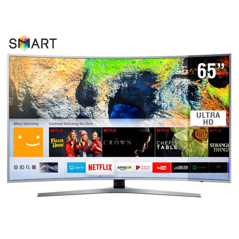 SAMSUNG - LED 65" Ultra HD Smart TV Curvo