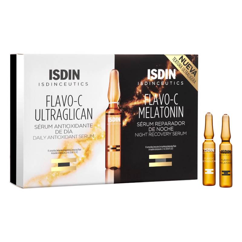 ISDIN - Isdinceutics Flavo C Ultraglican 10 Amp+ Flavo C Melatonin 10 Amp