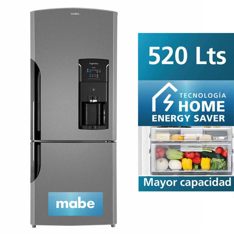 MABE - Refrigeradora  Mabe Bottom Freezer  520L  INOX