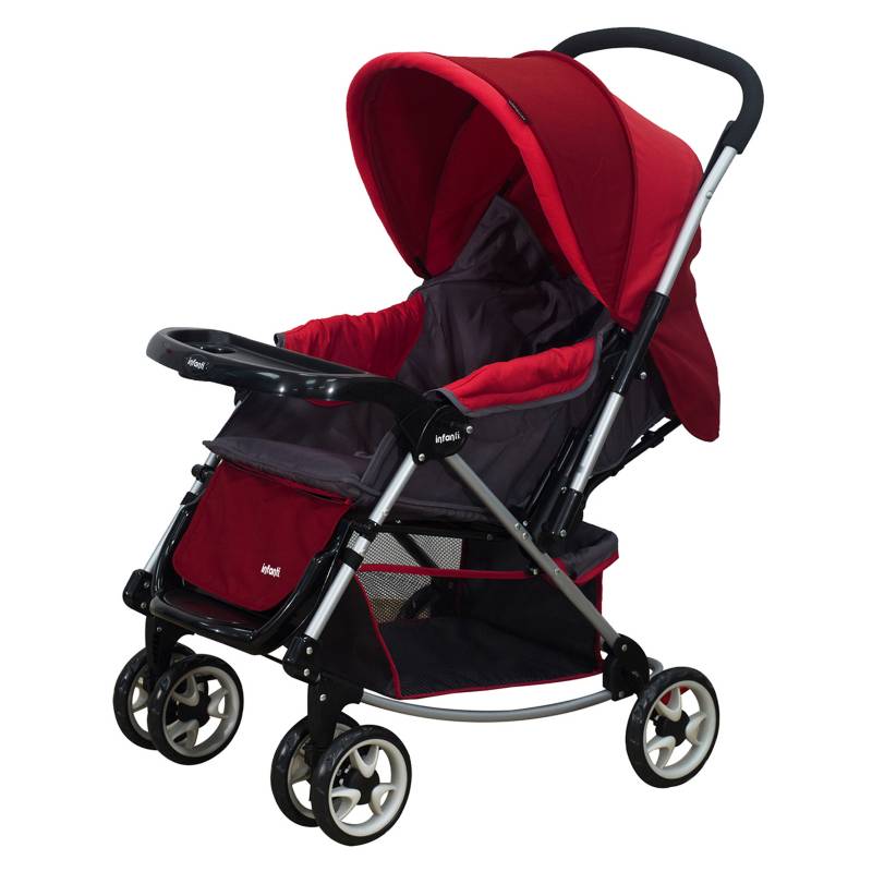 INFANTI - Coche de Paseo para Bebé LA326T Jersey Rojo Infanti