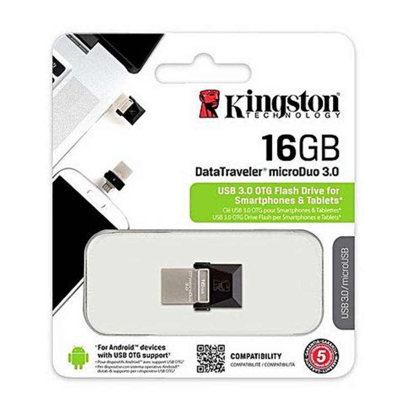 KINGSTON - Memoria MicroDuo 3.0 Kingston 16GB OTG