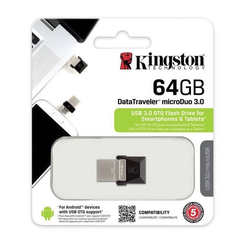 KINGSTON - Memoria MicroDuo 3.0 Kingston 64GB OTG