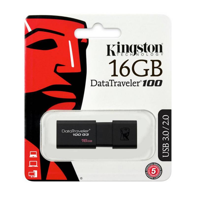 KINGSTON - Memoria USB Kingston 16GB DataTraveler 100 G3