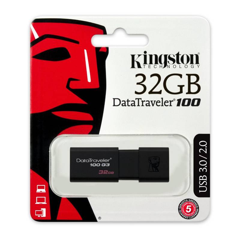 KINGSTON - Memoria USB Kingston 32GB DataTraveler 100 G3
