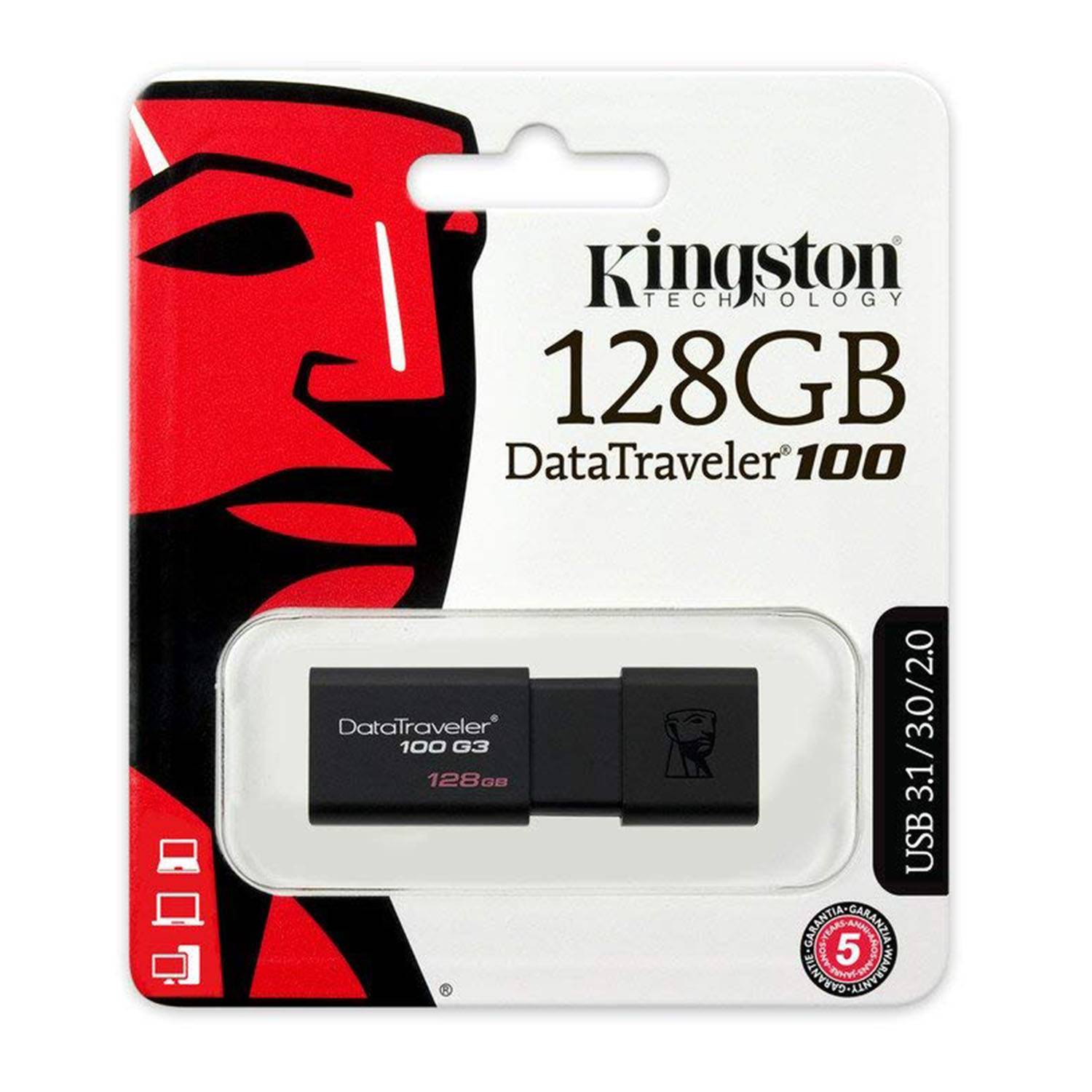 Memoria USB Kingston 128GB DataTraveler 100 G3 KINGSTON